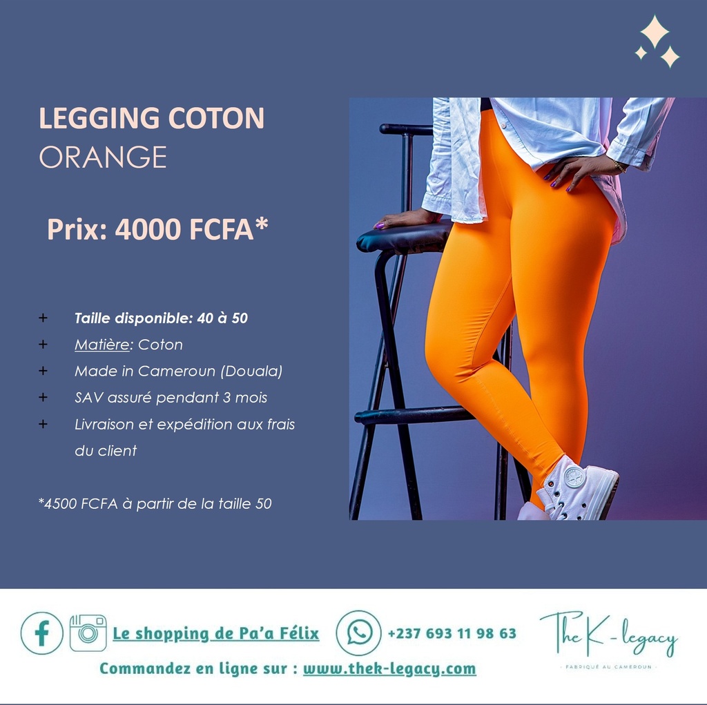 Legging Coton Orange