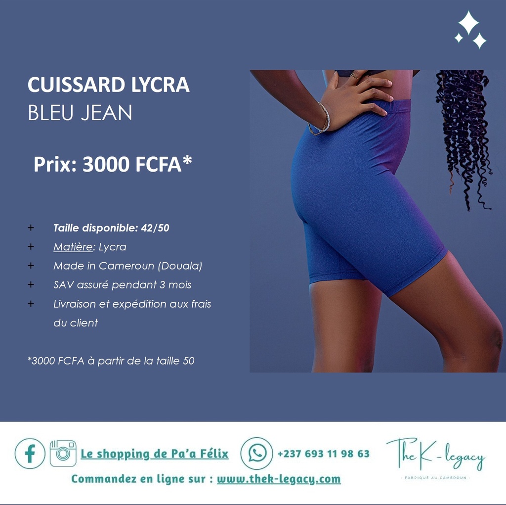 Cuissard Lycra Bleu Jean