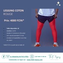 Legging Coton Rouge