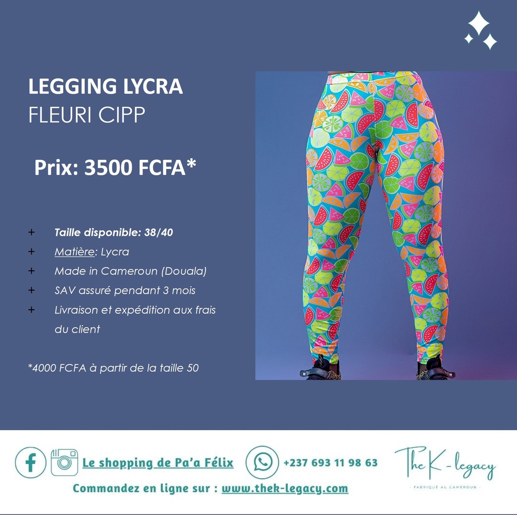 Legging Lycra Fleuri CIPP