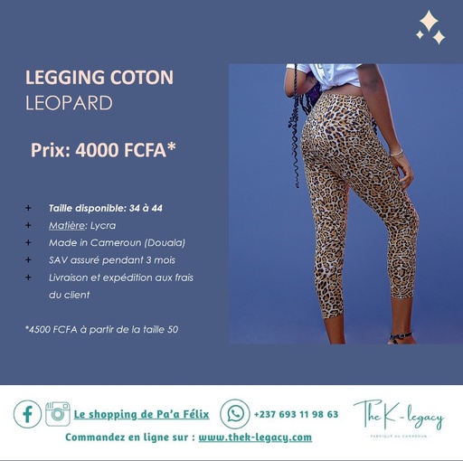 Legging Coton Leopard