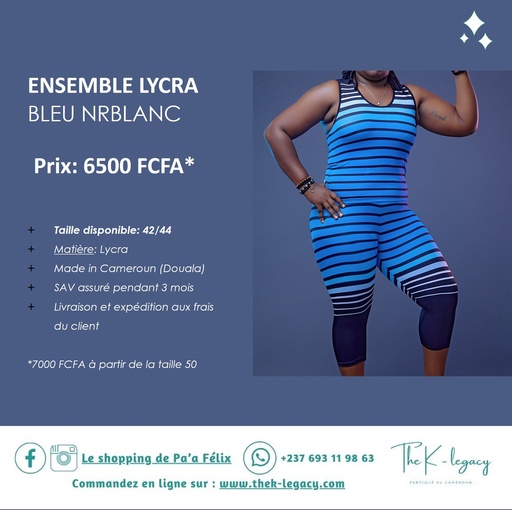 Ensemble Lycra Bleu NRBLANC